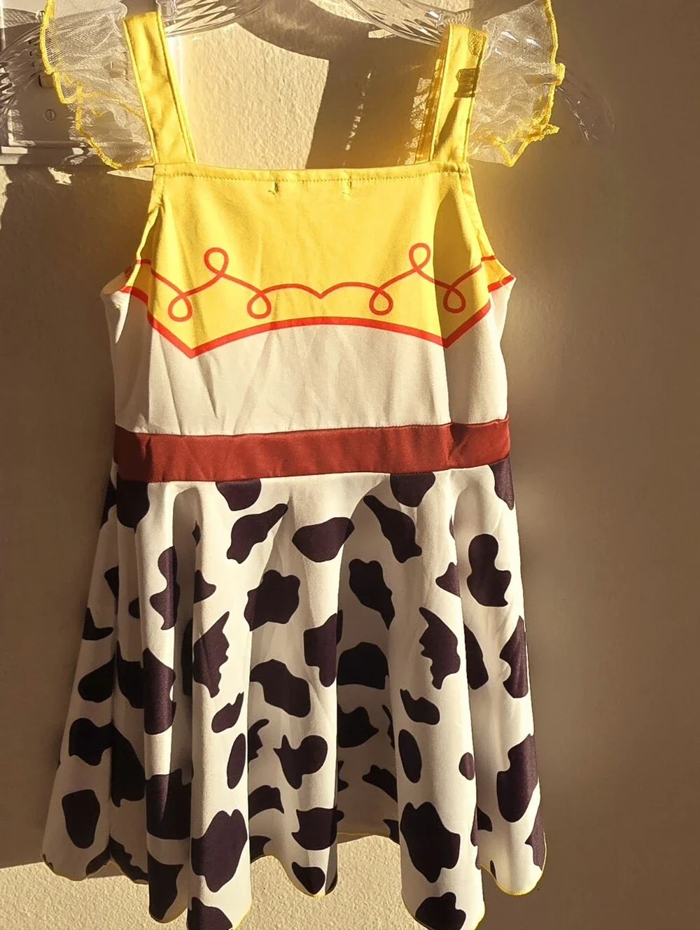 Sz 5T, 6 or 7 Yellow and Blue Cowgirl Toy Story Jesse Kids Dress
